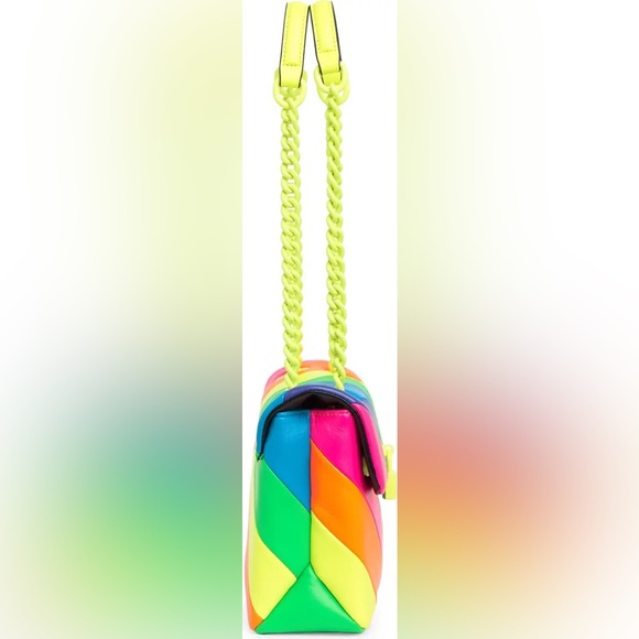 Kurt Geiger London Large Neon Leather Convertible Bag - Picture 6 of 8